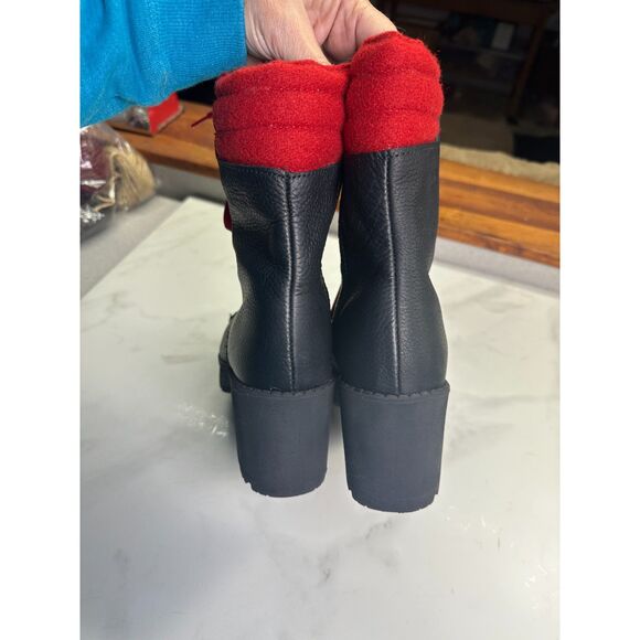 Martino Canada Leather & Wool Heeled Lace Up Combat Winter Boots, Women's 9 NWOT - Picture 4 of 12